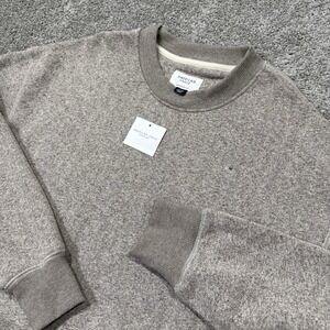 American Eagle Men's Long Sleeve Tan Relaxed Fit Sweatshirt Fleece Medium NWT